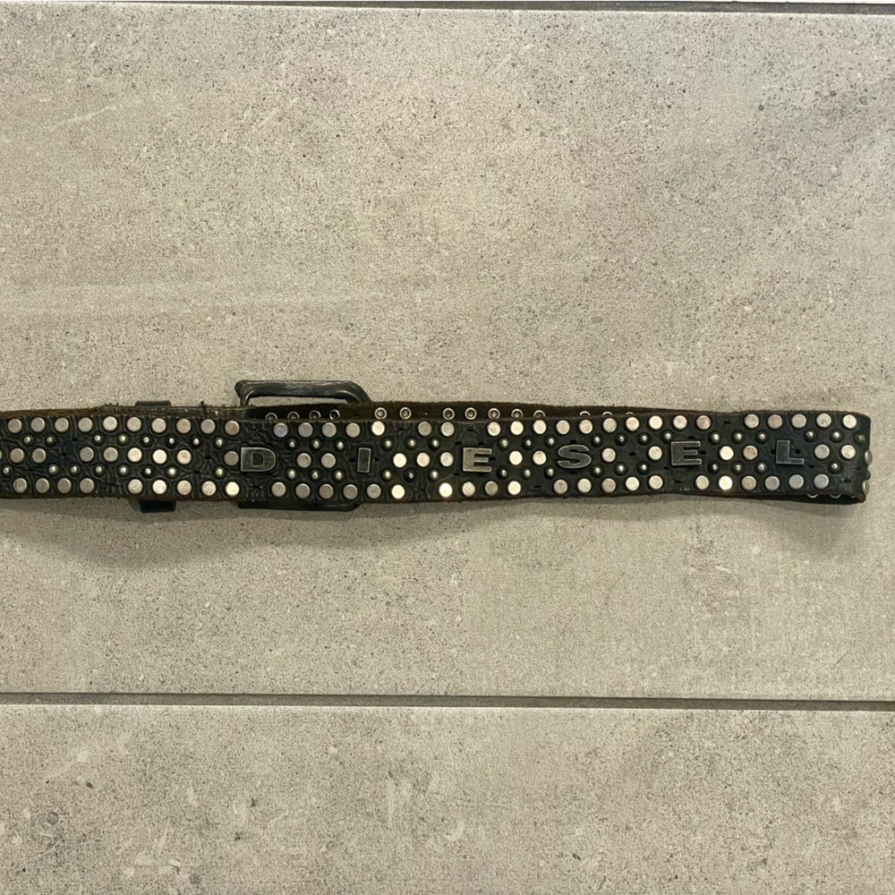 Diesel Black Studded Belt